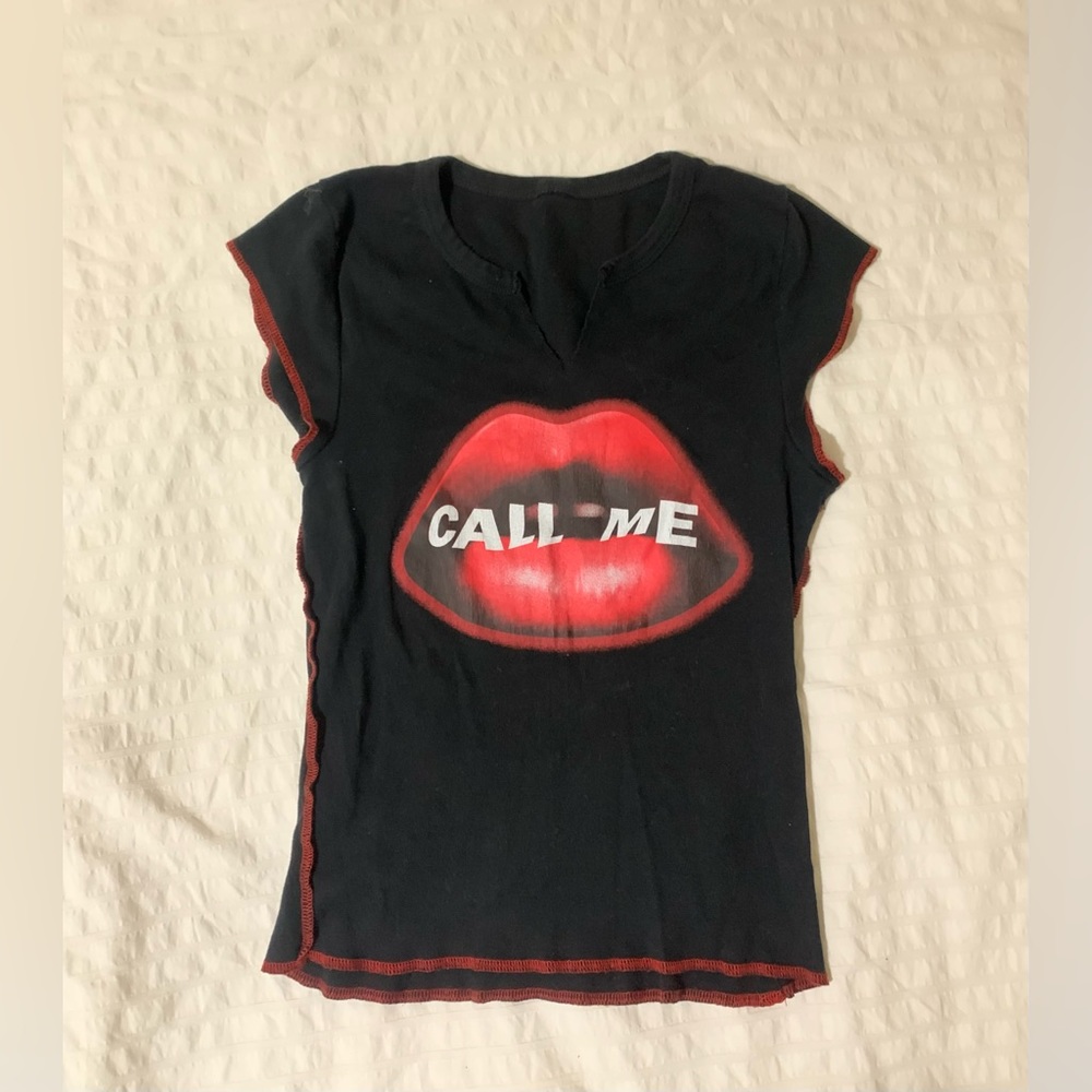 Urban Outfitters Women’s Black and Red Shirt